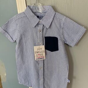 Ruffle/Rugged Butts seersucker shirt NWT